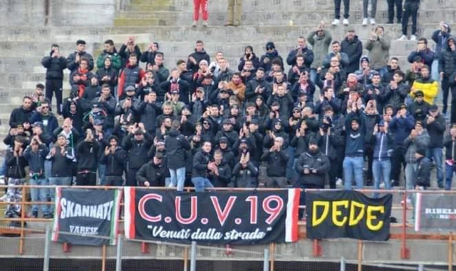 Pro Patria e Varese: ultras “uniti” dai Daspo
