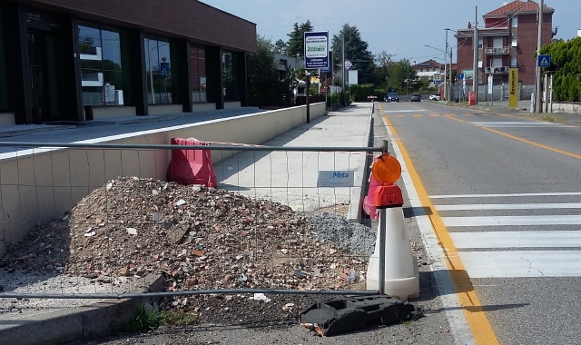 Il cantiere della nuova ciclabile