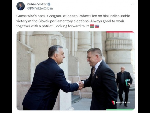 Gli auguri di Orban a Fico, bello lavorare con un patriota
