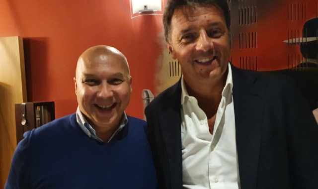 Salvatore Reina con Matteo Renzi (foto Italia Viva)