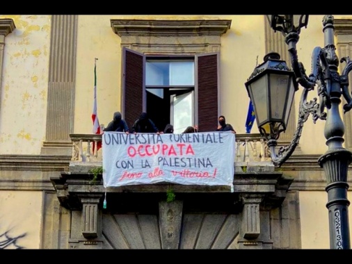 Occupata Università Orientale Napoli a sostegno Palestina