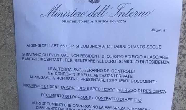 «Controlli nelle case» di Lonate. Ma l’avviso del Ministero è falso