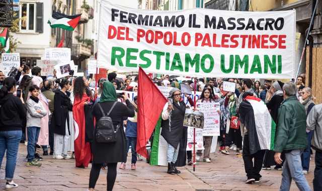 Varese, manifestazione pro Palestina