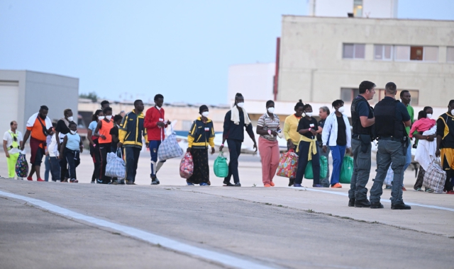 I profughi a Lampedusa