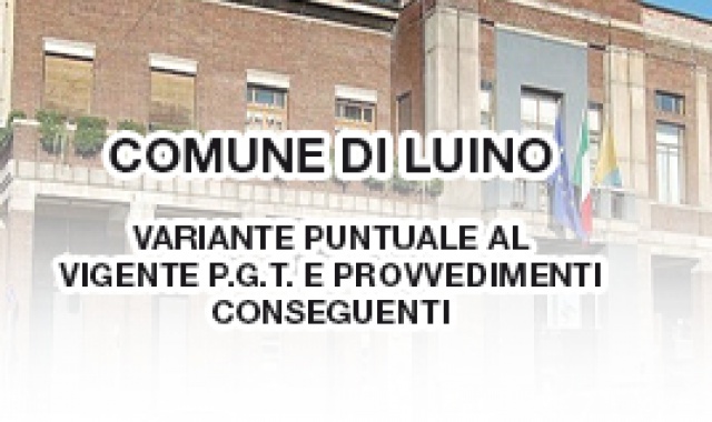 Comune di Luino - Variante puntuale al vigente P.G.T. e provvedimenti conseguenti 2