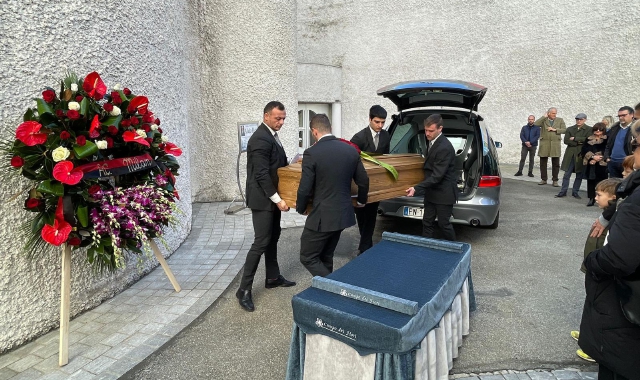 I funerali di Aldo Bet alla chiesa Kolbe