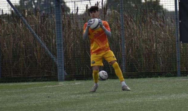 Evan Moreau, figlio dell’ex varesino Mathieu, in porta con il Lugano (foto Redazione)