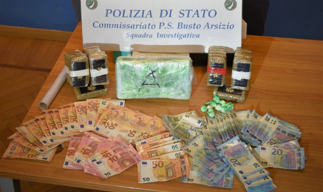 Busto, carico di droga fermato dalla Polizia