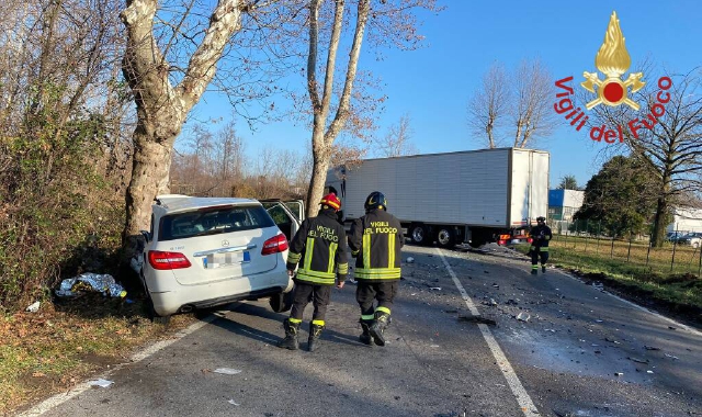Incidente a Binago, due feriti