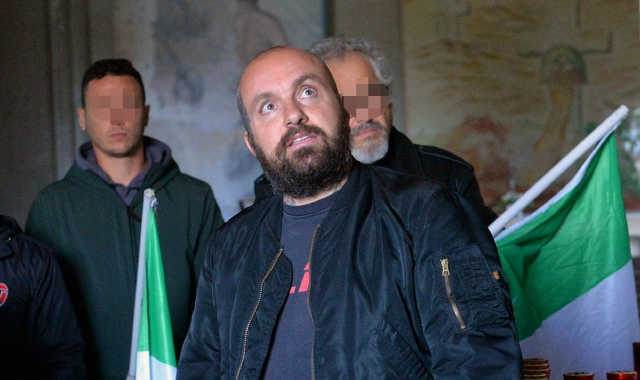 Alessandro Limido, presidente dio Dodici Raggi, durante una manifestazione a Varese