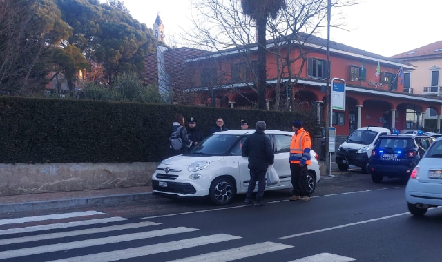 Il luogo dell’incidente a Saltrio