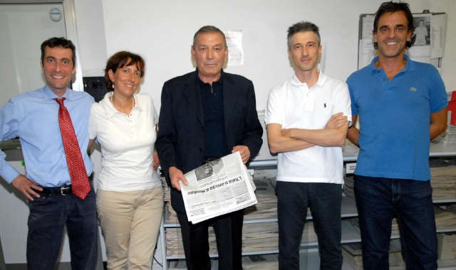 La storica visita di Gigi Riva alla Prealpina
