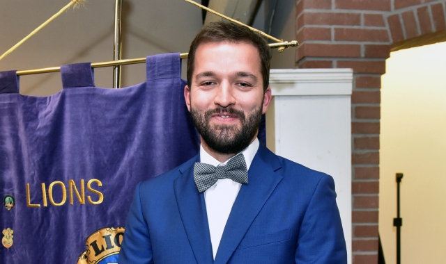 Filippo Maroni è coordinatore del progetto Happiness. A lui è stato attribuito il Cuore Lion Ugo Cirrincione, premio consegnato ieri sera dal Lions Club Varese Sette Laghi (foto Blitz)