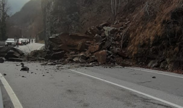 La frana sulla Statale per Macugnaga, in località Molini