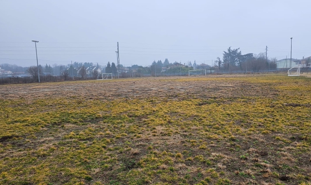 Le cattive condizioni del campo d’allenamento della Pro Patria 