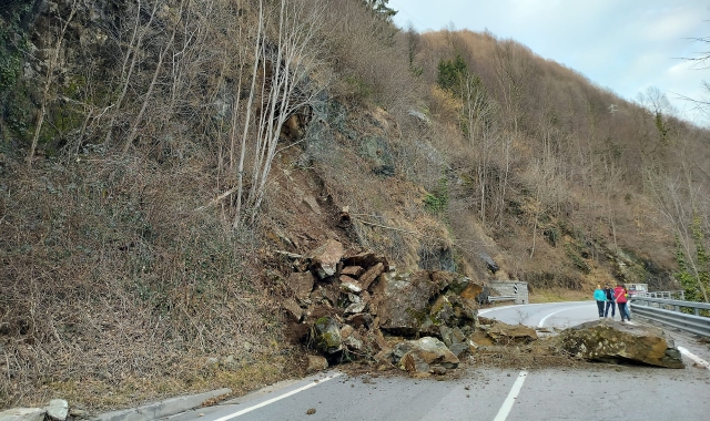 La frana sulla statale 549 verso Macugnaga