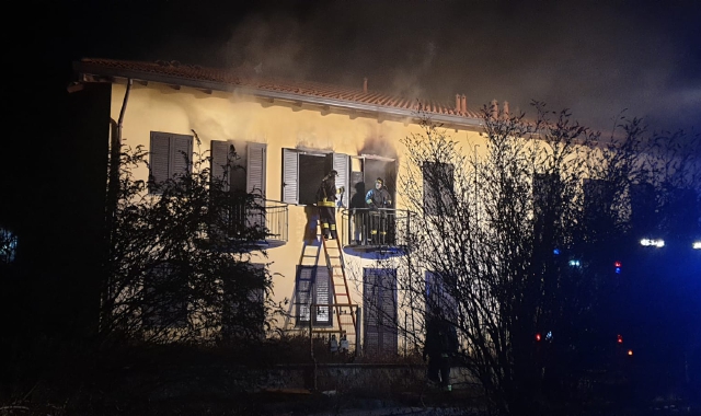 Appartamento in fiamme a Tradate