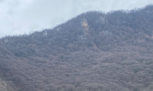La frana sul monte Rho