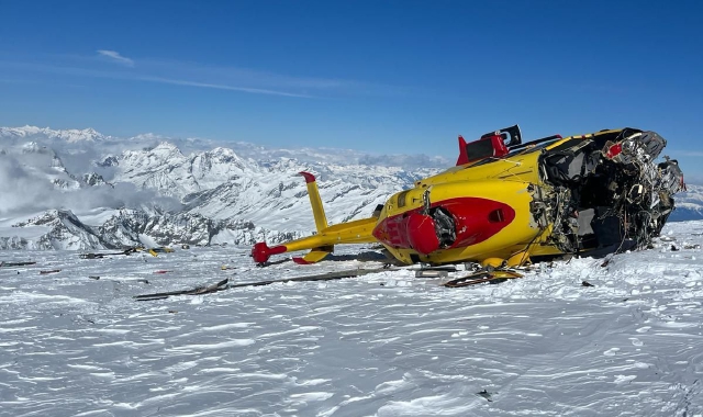 Il velivolo è caduto sul Monte Rosa