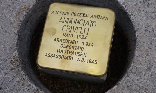 Lonate, posata la pietra d’inciampo in ricordo di Crivelli