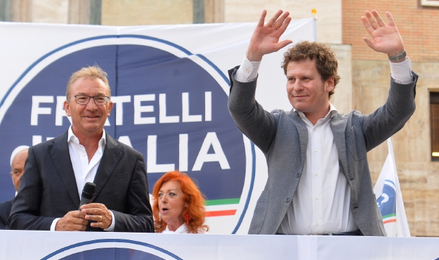 L’onorevole Andrea Pellicini con Matteo Bianchi alle ultime amministrative