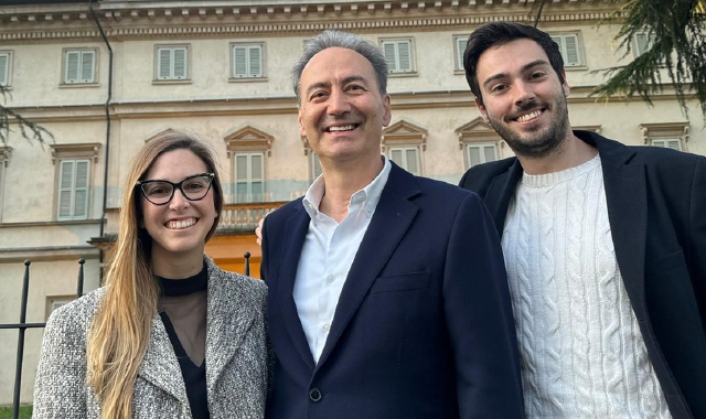 Giorgio Volpi (al centro) con Martina Farioli e Marco Clerici