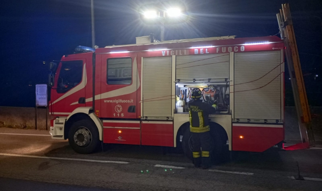Gli interventi ieri sera, sabato 23 marzo, dei vigili del fuoco