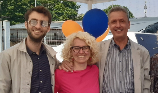 Edoardo Dudi (primo a sinistra) ai tempi della campagna elettorale
