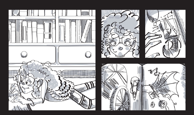 La prima tavola della graphic novel di Diana Bariselli
