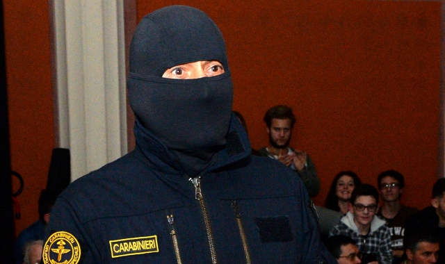 Comandante Alfa in uno dei suoi ultimi incontri a Varese (foto Blitz)