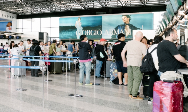 L’area check-in del Terminal 1 che, grazie al giudizio dei passeggeri, ha di recente ricevuto il premio Airport service quality award