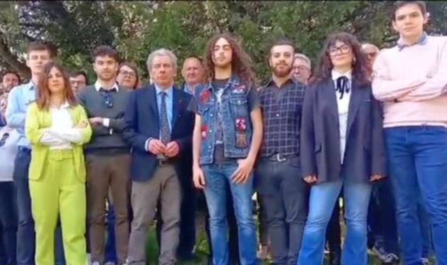 La squadra di Giovamenti con Alessandro Ferrazzi