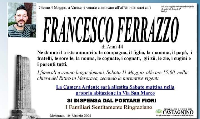 L’ultimo abbraccio a Francesco