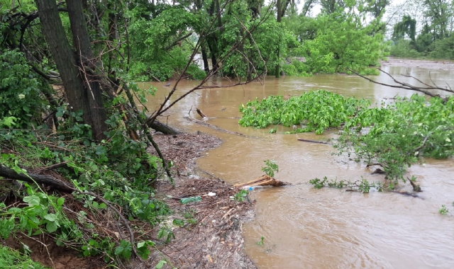 Il fiume Bozzente al confine di Origgio con Lainate e Nerviano