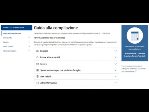Precompilata al via, da lunedì pomeriggio l'invio