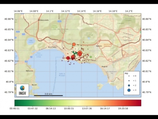 Campi Flegrei, Ingv: dalle 19:51 di ieri circa 150 i terremoti