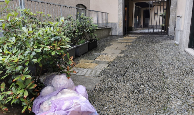 Il lato di Casa Perabò che si affaccia su via Griffi