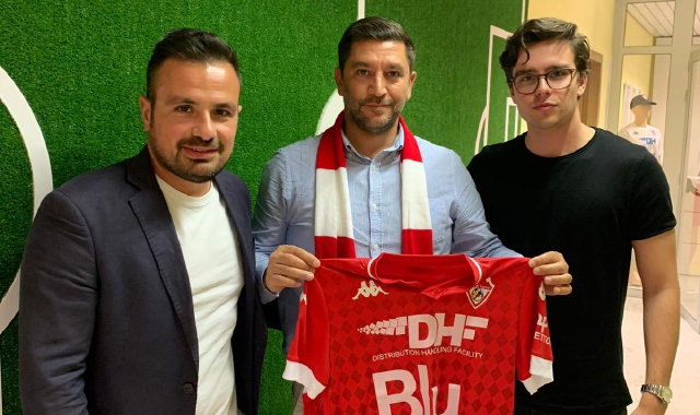 Il ds Antonio Montanaro, mister Roberto Floris e Giovanni Rosati