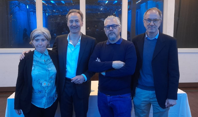 Giogio Volpi, (secondo da sinistra) è candidato sindaco a Olgiate Olona (foto Di Maria)