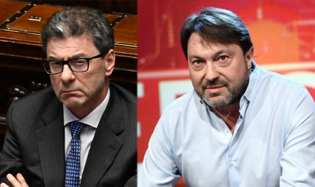 Il ministro Giancarlo Giorgetti e Sigfrido Ranucci