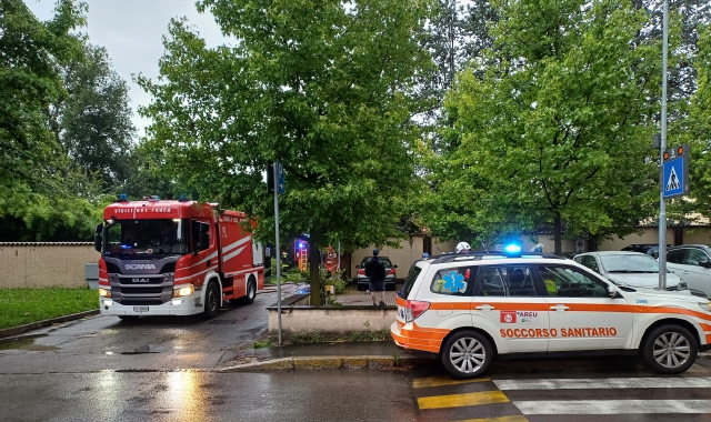 L’intervento dei vigili del fuoco e del 118