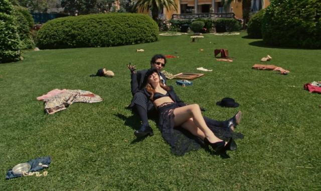 Un momento del video girato a Villa Rusconi Clerici