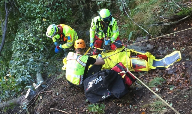 Sul posto è intervenuto anche il Soccorso alpino (foto Archivio)