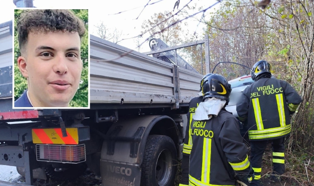 I primi soccorsi dopo l’incidente e nel riquadro Alessandro Surace