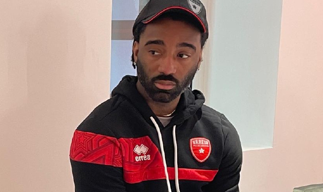 Desonta Bradford durante la presentazione di oggi (foto Puricelli, Blitz)