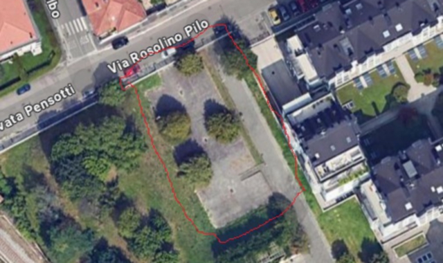 L’area dove sarà realizzato il parcheggio