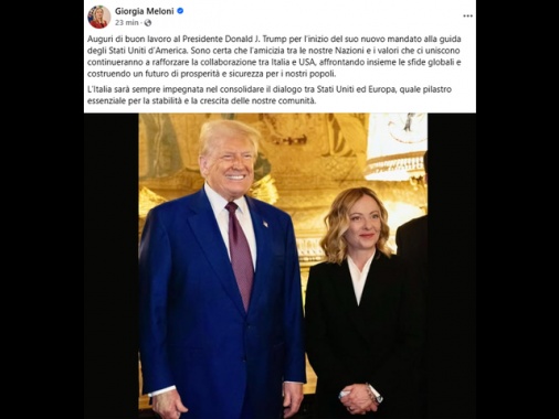 Trump, 'dazi all'Italia? Meloni mi piace molto, vediamo...'