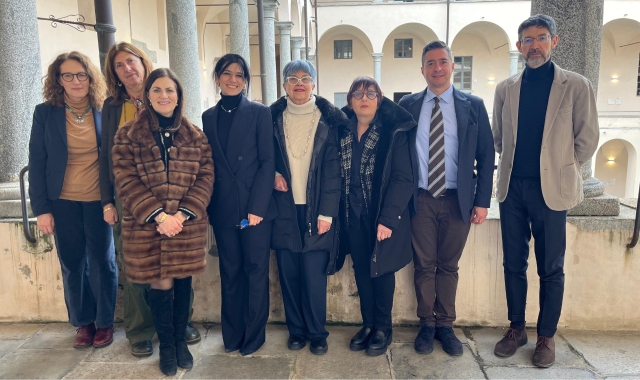 Da sinistra: Chiara Perini, Francesca Ruggieri, Grazia Mannozzi, Maria Trimarchi, Maria Frittitta, Anna Savio, Stefano Marcolini, Umberto Piarulli