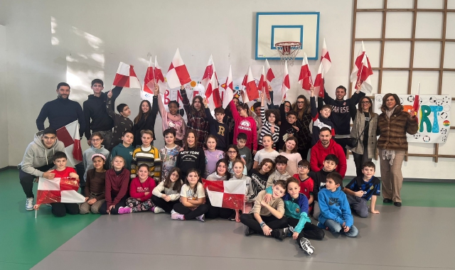 Foto di gruppo in palestra