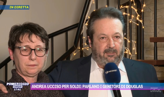 I genitori di Douglas Carolo in diretta a Pomeriggio Cinque